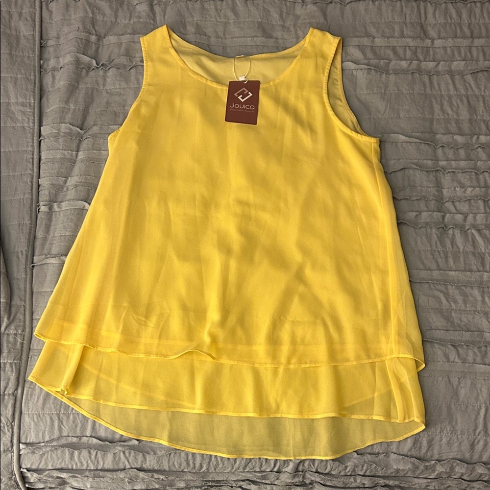 Vibrant Yellow Sleeveless Tank Top